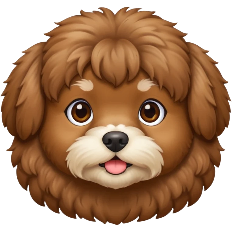 Brown Shihpoo face  emoji