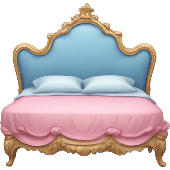 Rococo bed pink and blue emoji