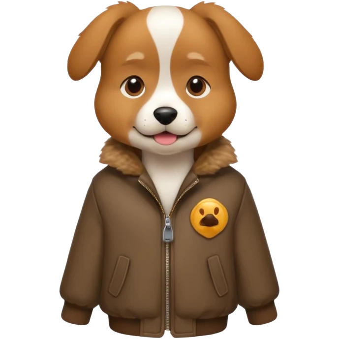 Dog wearing a jacket  emoji