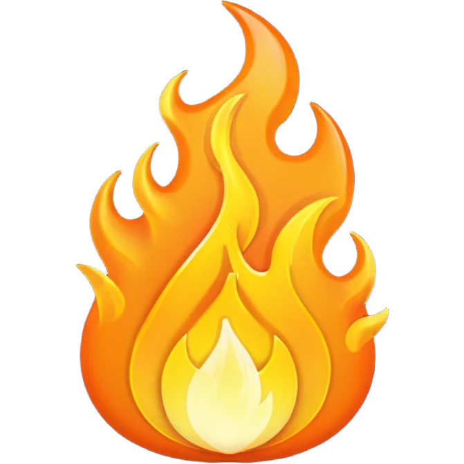 Orange Flame ios emoji emoji