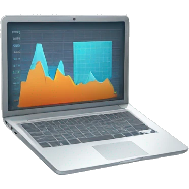 Laptop with tradingview chart emoji