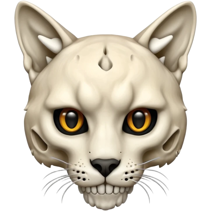 The real skull of a lynx emoji