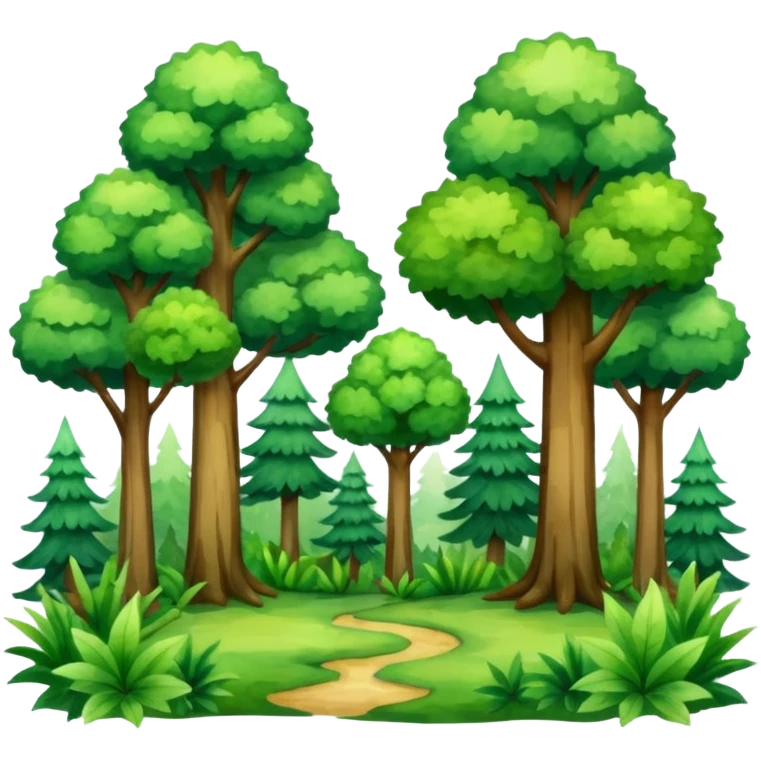 Watercolor Forest emoji