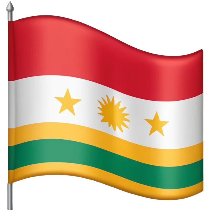 Wavy Kurdistan flag emoji emoji
