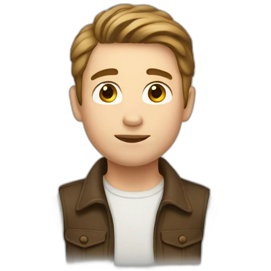 white 25 years Boy Brown hair emoji
