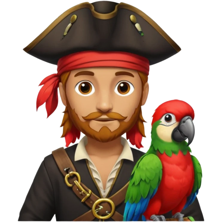 pirate and parrot emoji