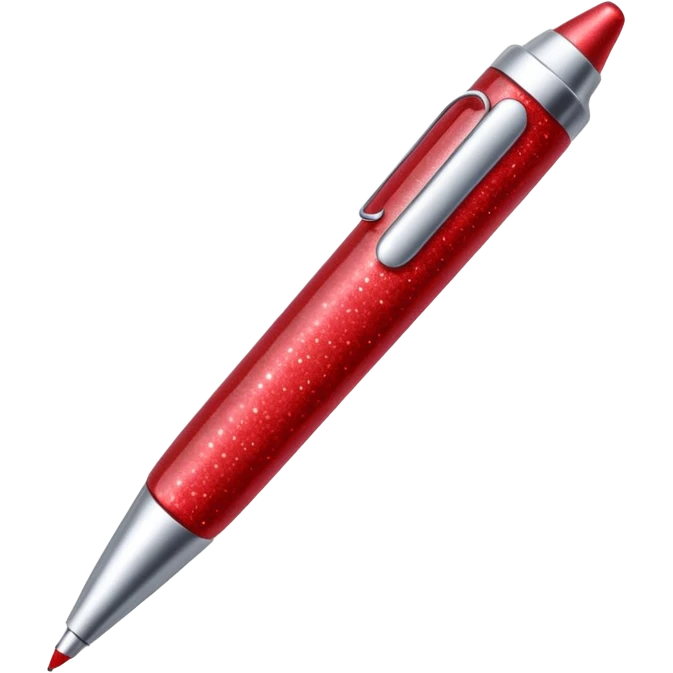 red glitter office supplies emoji