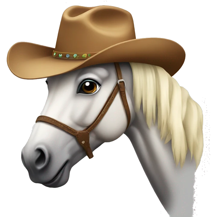 Horse with cowboy hat emoji