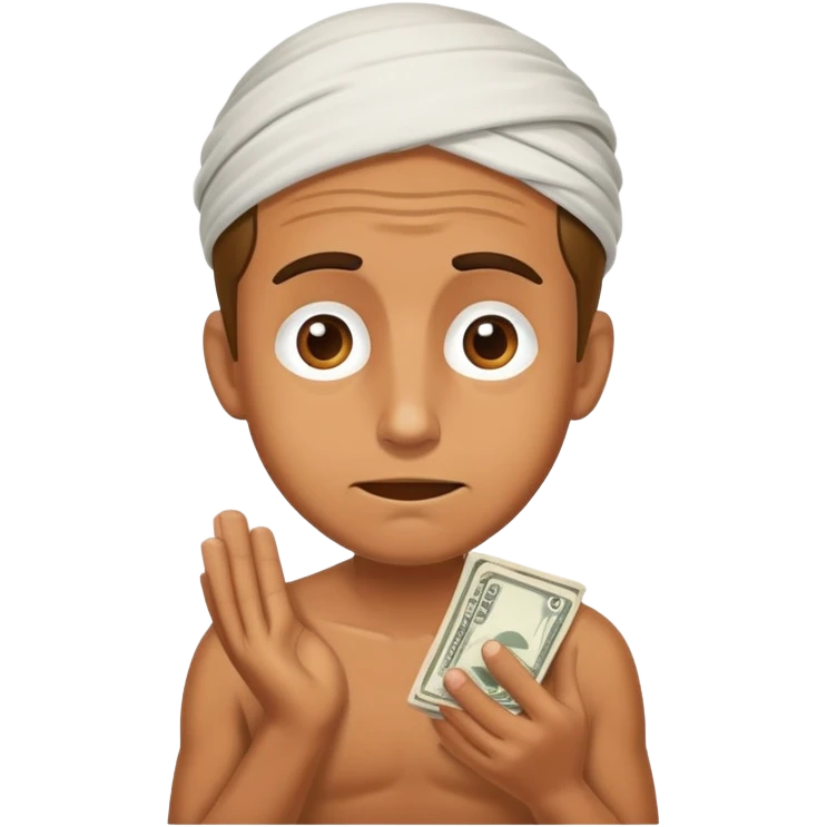 Guy begging for money  emoji