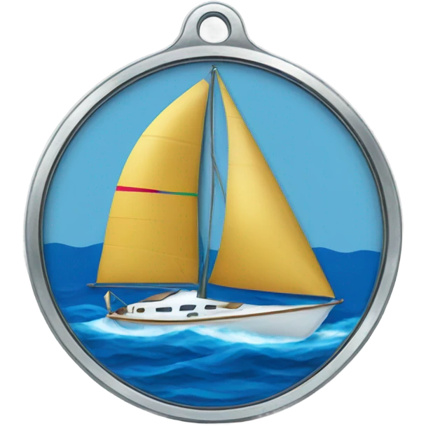 sailing medal with boat in background emoji