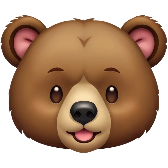 A bear face, playing dead. Eyes closed, tongue sticking out  emoji