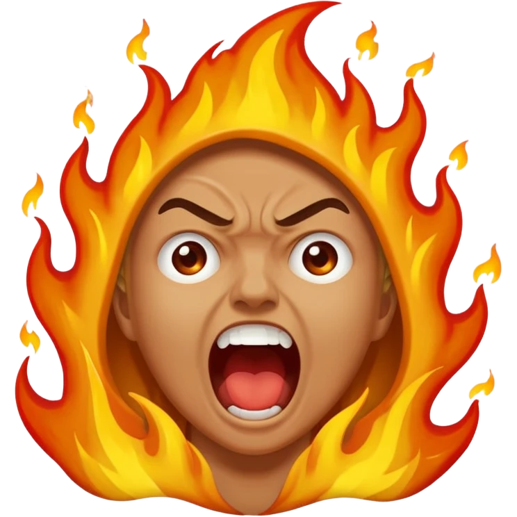 person burning in the pits of hell emoji