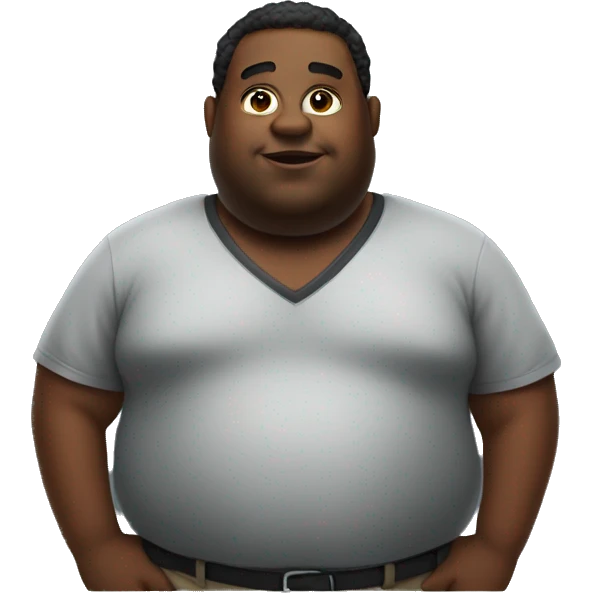 Fat black dude standing emoji