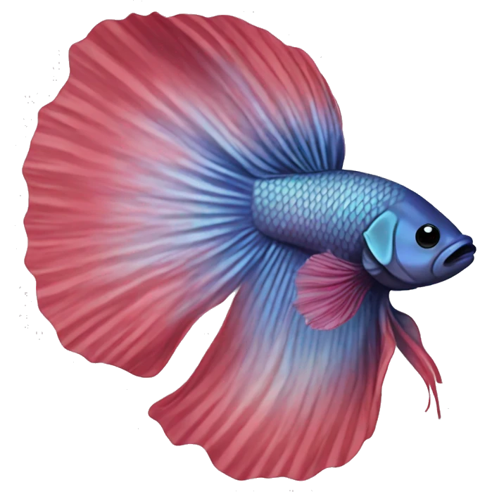 Over halfmoon Betta fish emoji