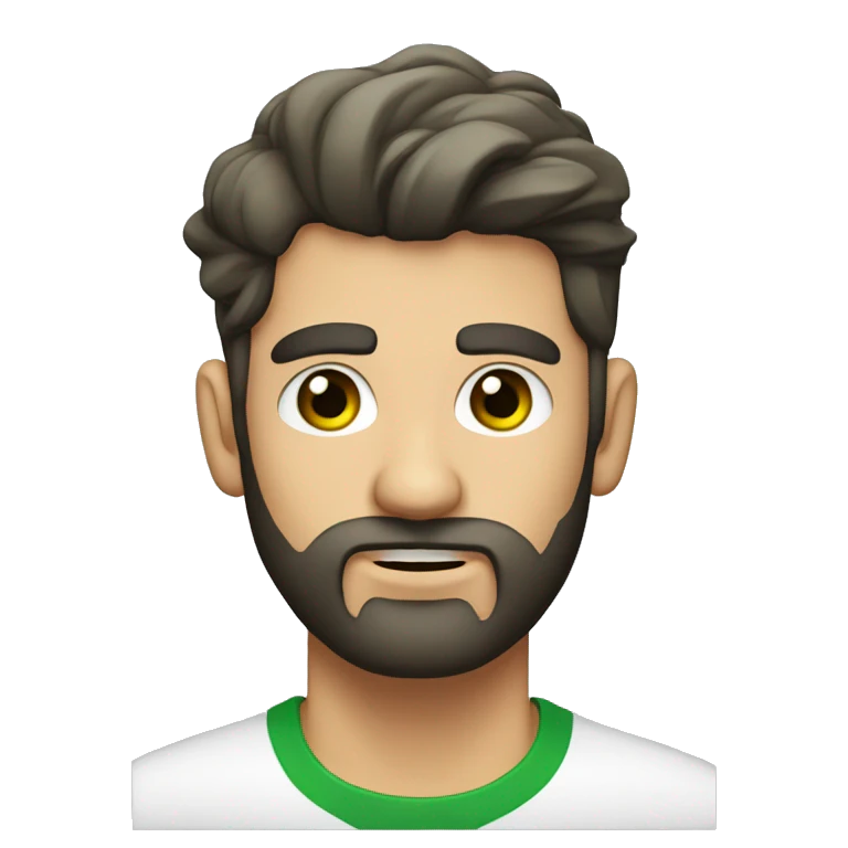 HOMBRE BLANCO, OJOS VERDES, BARBA  emoji