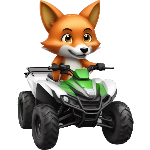 Fox on quad bike emoji