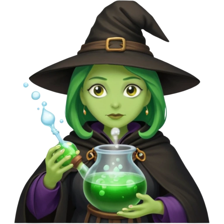 green witch cooking potion emoji