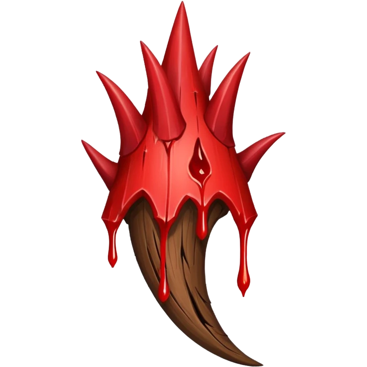 wooden thorn with blood dripping from it  emoji