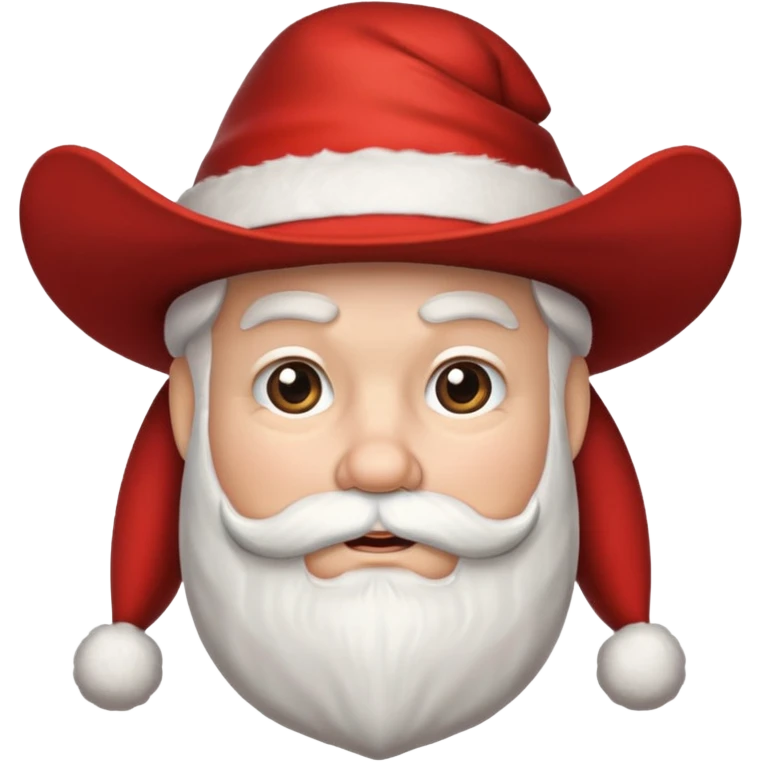 Santa with a cowboy hat emoji