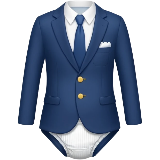 Give me a diaper and a small suit  emoji