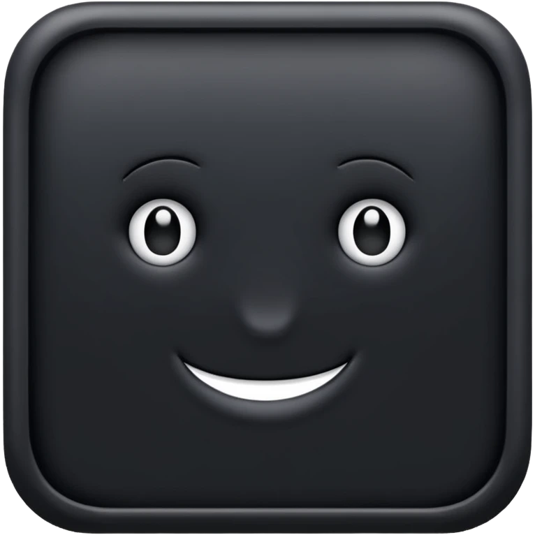 Completely black square no face emoji