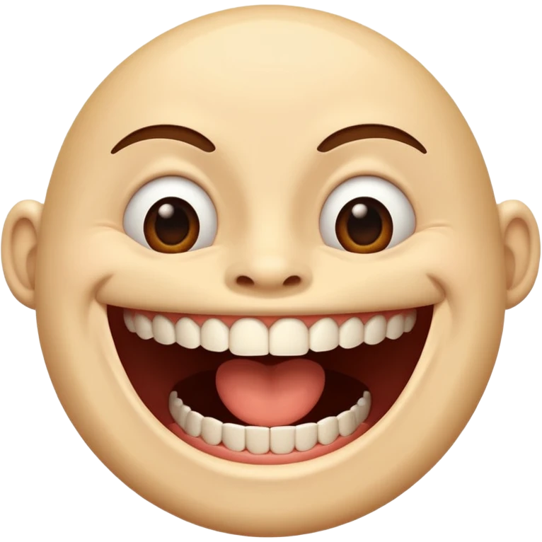Human with an Giant mouth emoji