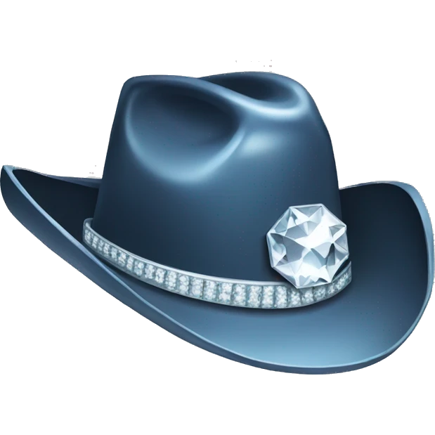 Diamond cowboy hat emoji