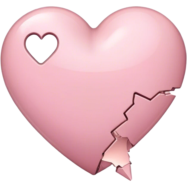 broken light pink heart emoji