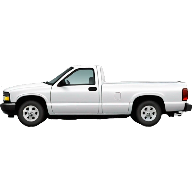 White 1996 Chevy s10 emoji