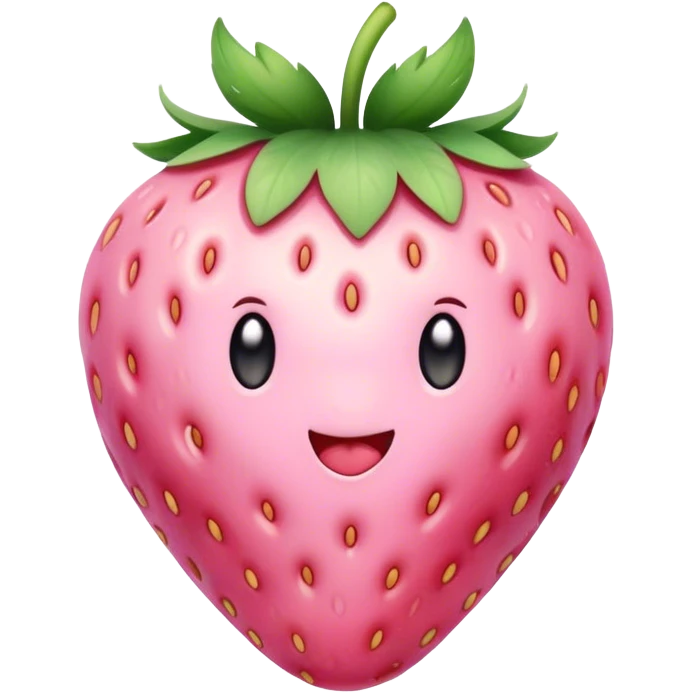 pastel pink strawberry with no face emoji
