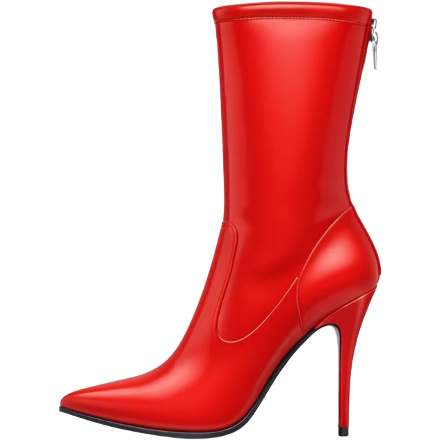 red latex high heel boots emoji