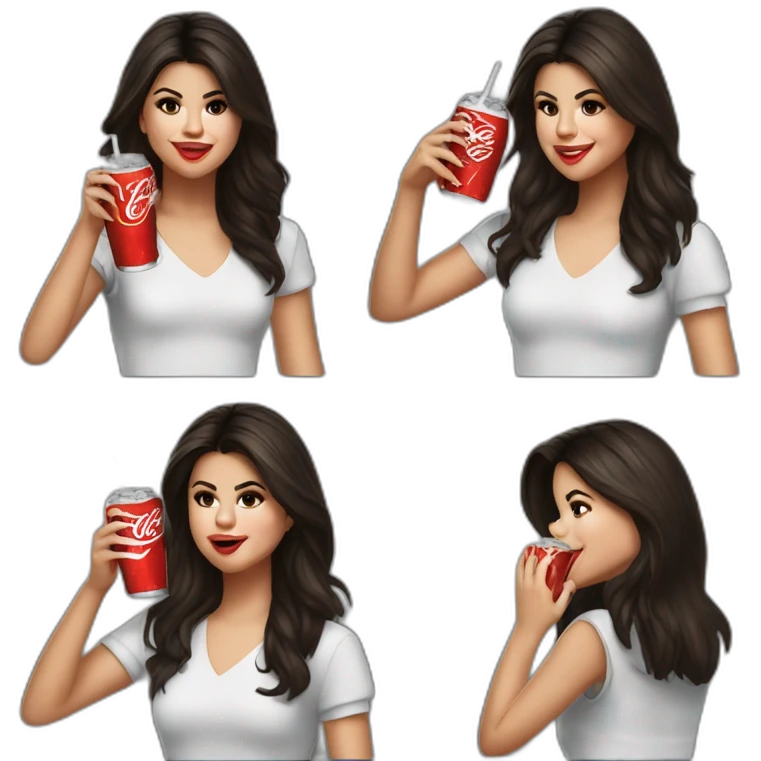 selena gomez drinking coke emoji