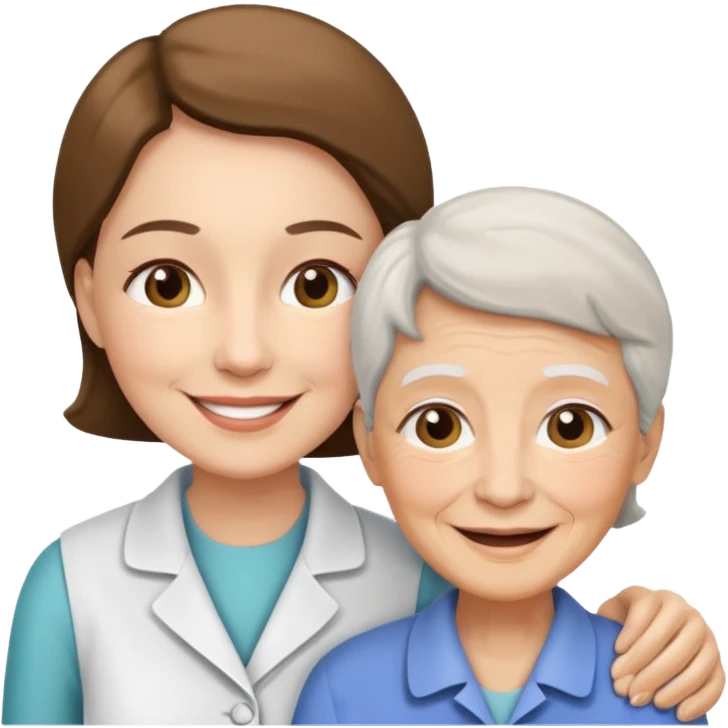 Caregiver with elderly person emoji