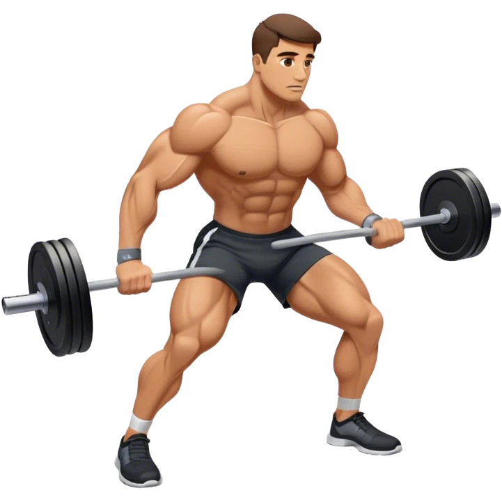 buff man weighted lunges emoji