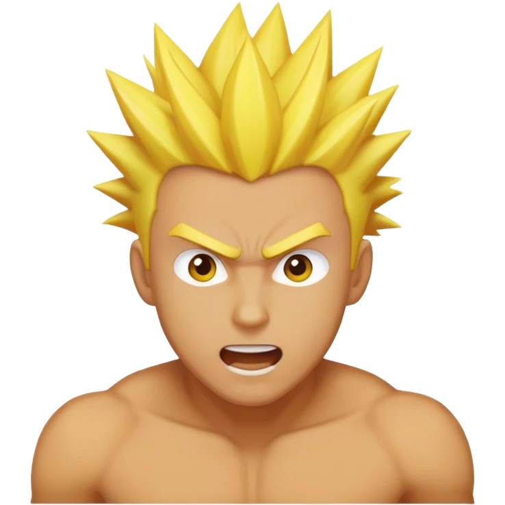 Guy going super sayain emoji