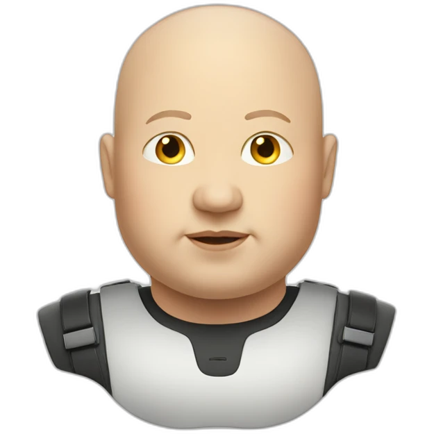 Fat bald guy in tesla emoji