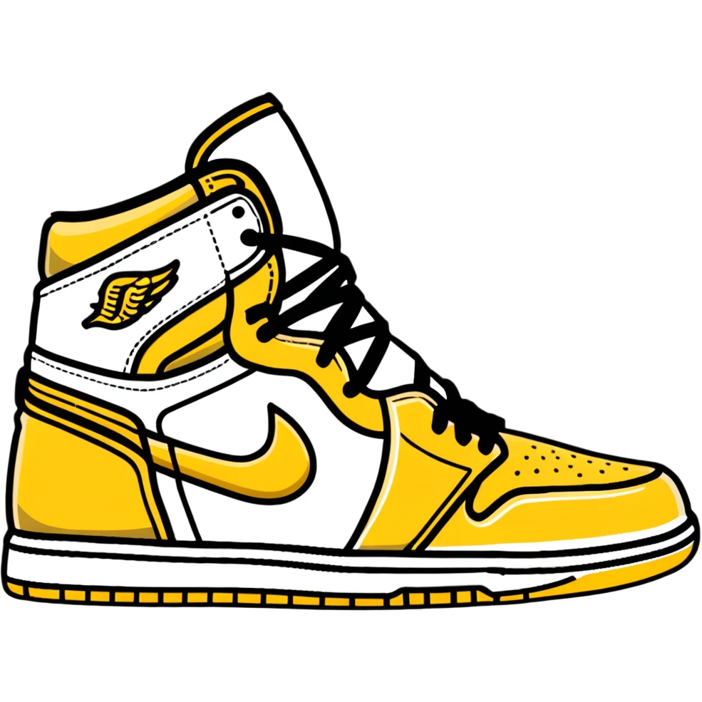 black and gold Jordan 1 sneaker emoji