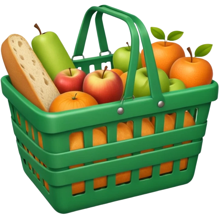 A GREEN SHOPPING BASKET emoji