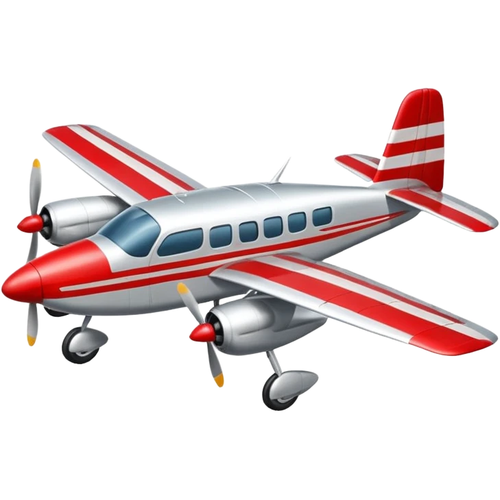 A small propeller plane with a bright painted nose and sturdy landing gear flying low and fast.
 emoji