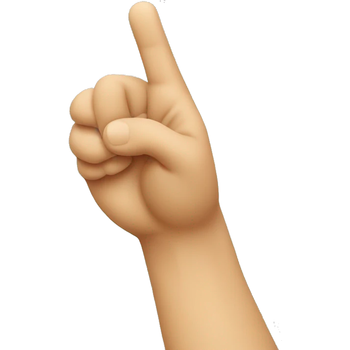 pointing hand up emoji