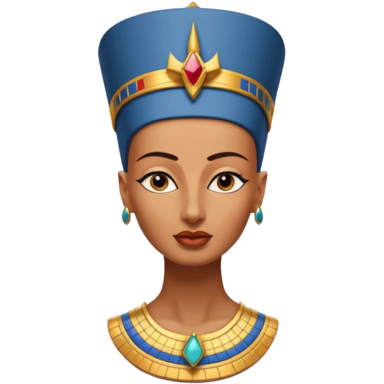 Bust of Nefertiti, only half emoji