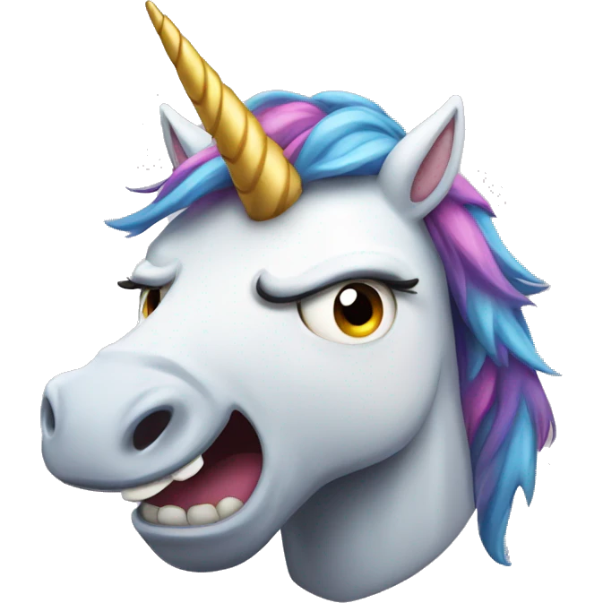 angry unicorn emoji