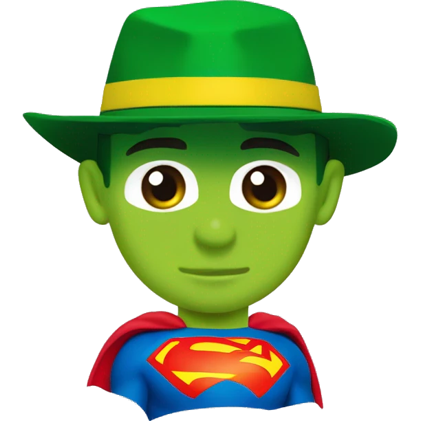 Vertically Half superman half batman in oink yellow and green change patch to john deere  emoji