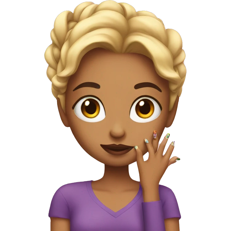 girl ith nails emoji