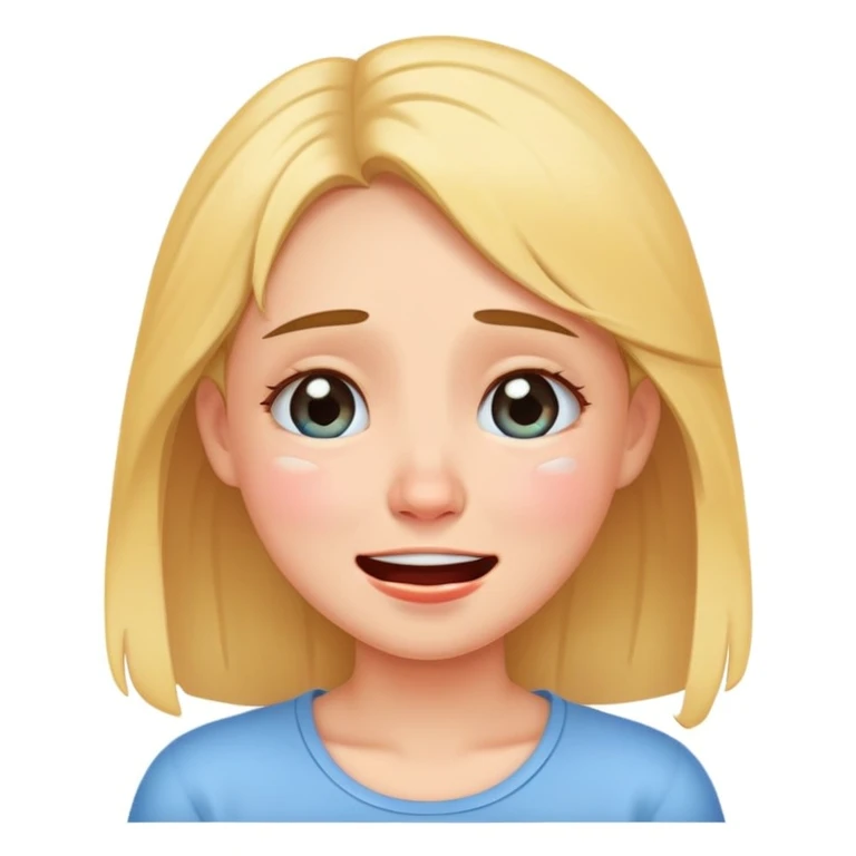 a cute girl crying and smiling emoji