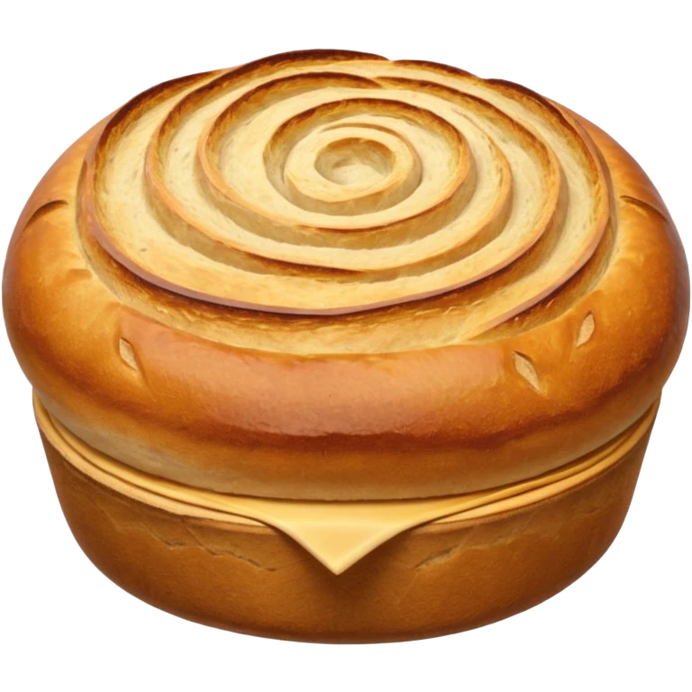 Circular sourdough bread loaf emoji