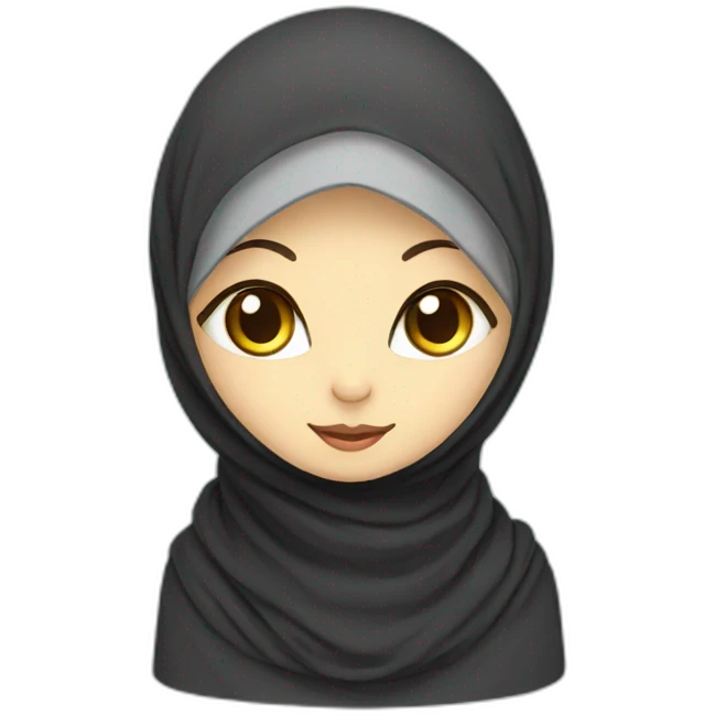 muslim cat with hijab on emoji