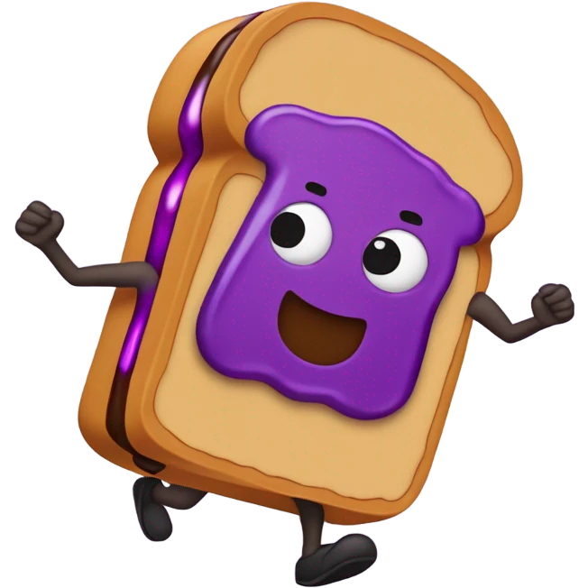 Pb&J man running around  emoji