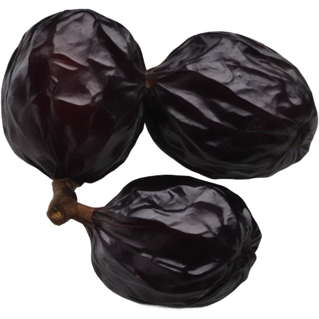two dried prune emoji