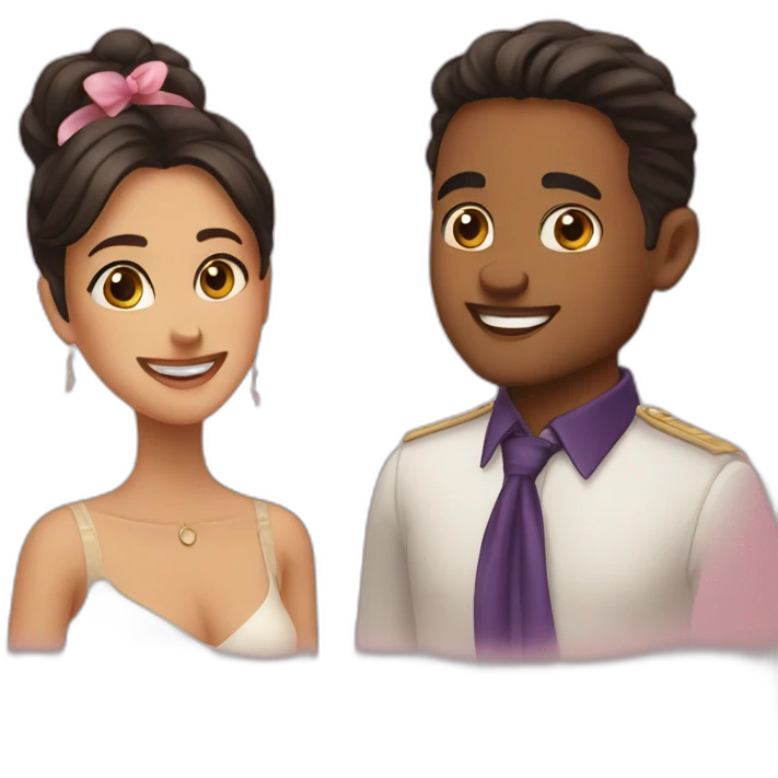Atilio and Rocio in love emoji